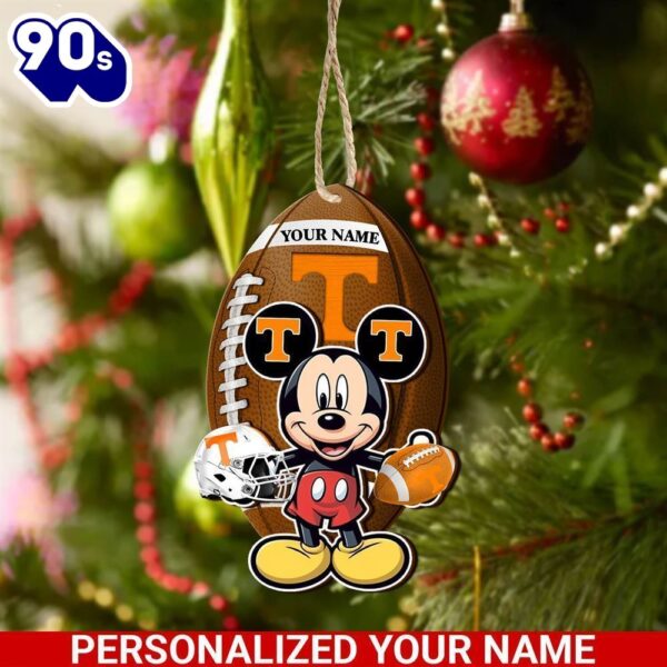 Tennessee Volunteers And Mickey Mouse Ornament Personalized Your Name
