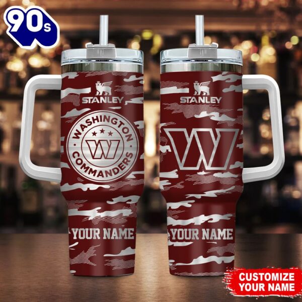 Washington Commanders-NFL Personalized New Camo Pattern Stanley Tumbler 40oz