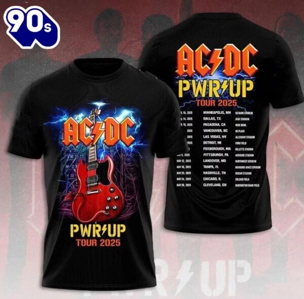 2025 ACDC Rock Music T-shirt World Tour T-Shirt For Fans