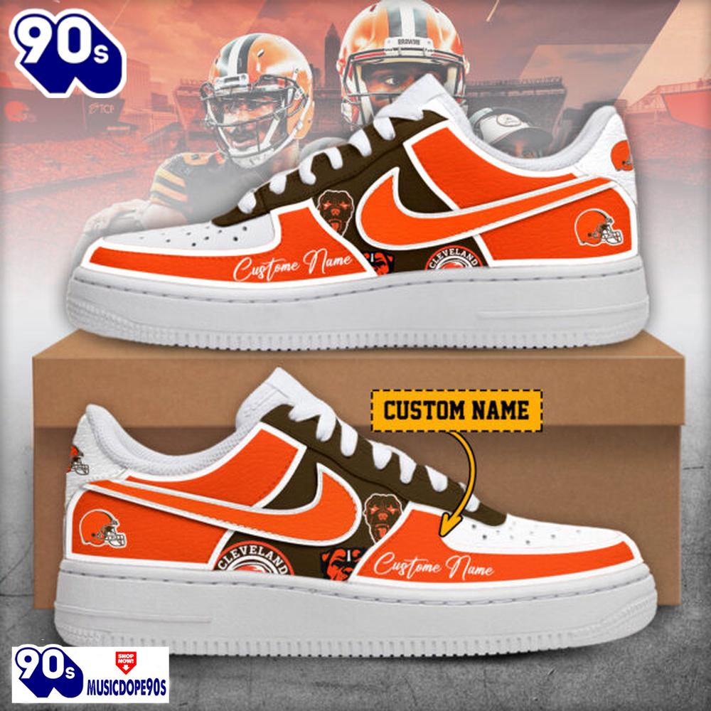 2025 Cleveland Browns Air Force 1 Shoes 2025 Cleveland Browns Air Force 1 Shoes