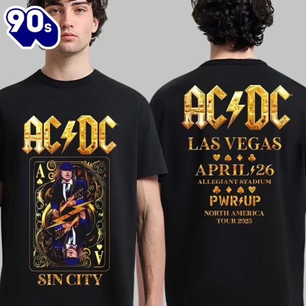 2025 Rock Music Tee Las Vegas Tour Graphic Shirt Sin City For Fans