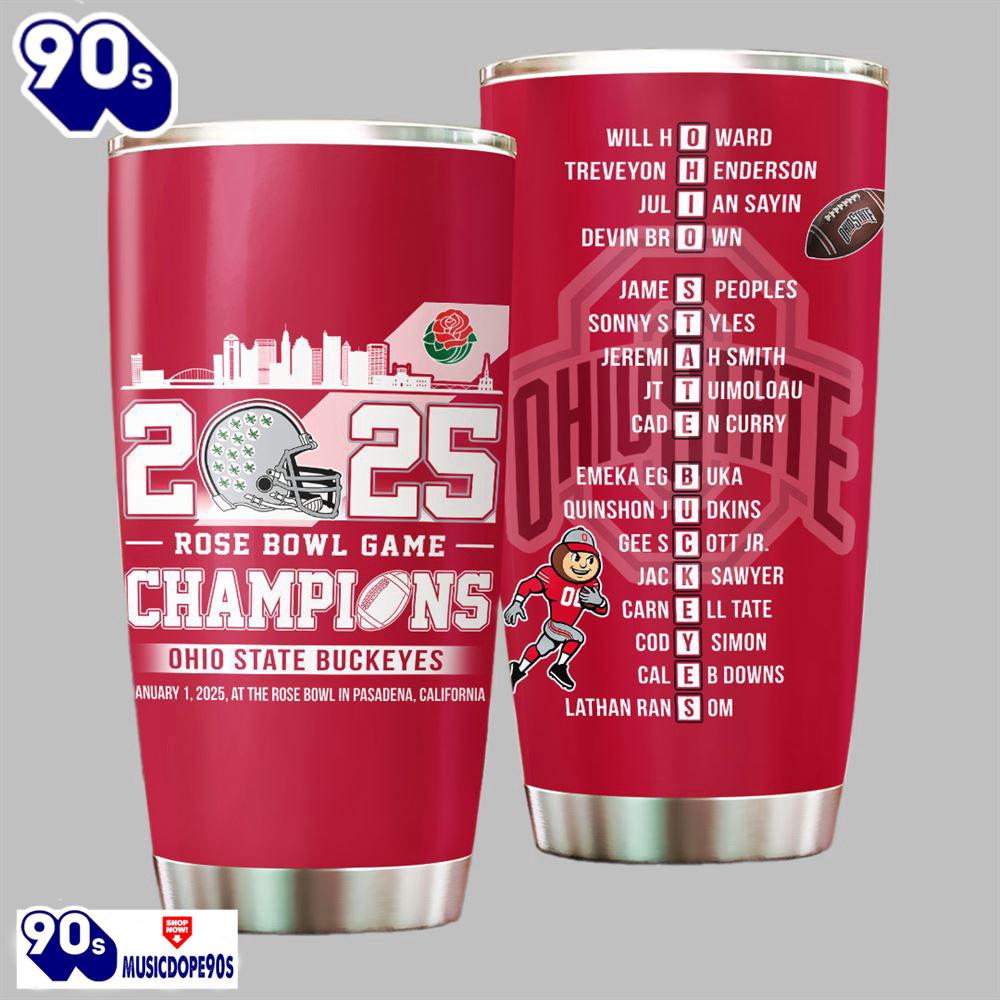 2025 Rose Bowl Game Champions Ohio State Tumbler 2025 Rose Bowl Game Champions Ohio State Tumbler