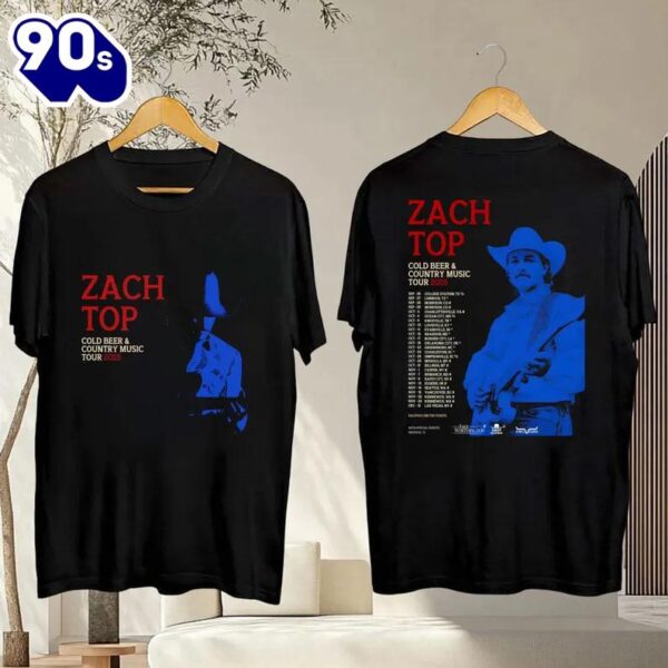 2025 Zach Top Cold Beer & Country Music Tour Shirt, Zach Top Graphic Shirt, Zach Top Fan Gift For Fans