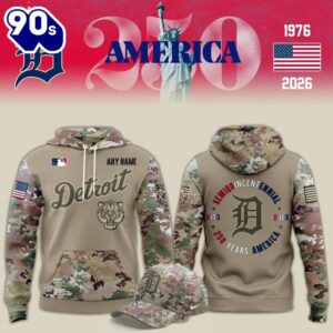 2026 Limited Premium Edition Detroit Tigers x 250 years America x Flag Day Pullover Hoodie