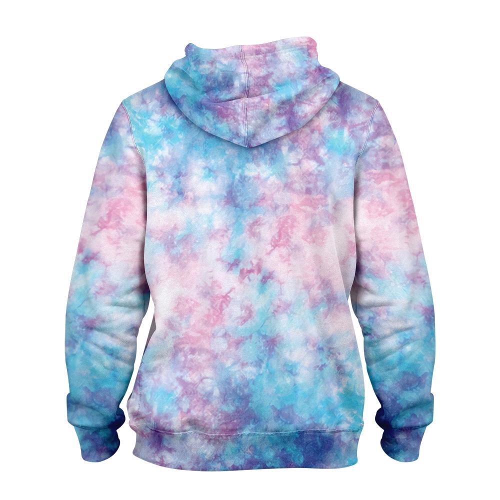 Christmas Santa Pattern Tie Dye 3D All Over Print Hoodie