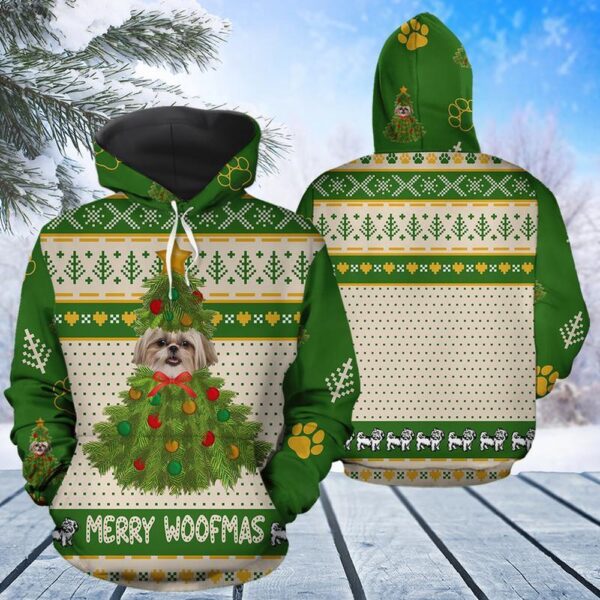 Christmas Shih Tzu Merry Woofmas 3D All Over Print Hoodie