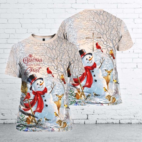 Christmas Snowman 3D All Over Print Hoodie