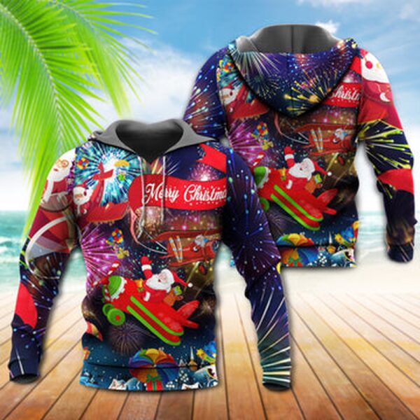 Christmas Spreading Love Santa 3D All Over Print Hoodie