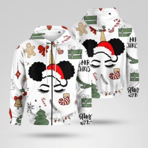 Christmas Unicorn Black Girl Santa Claus 3D All Over Print Hoodie 2 sj6mcv.jpg