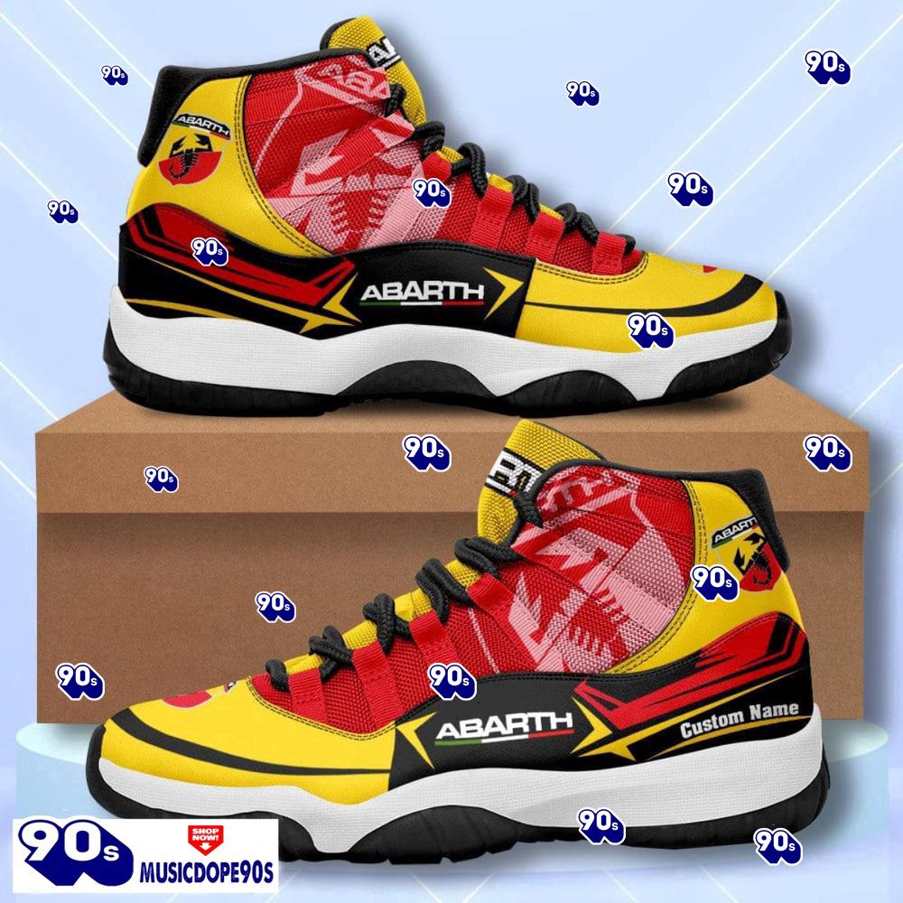 Abarth Custom Name Air Jordan 11 Sneakers Vintage Shoes Abarth Custom Name Air Jordan 11 Sneakers Vintage Shoes