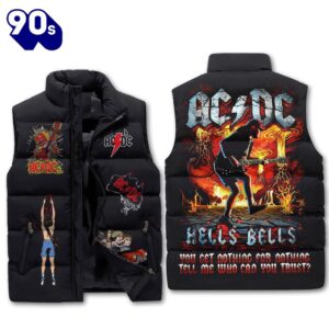 ACDC 2D Sleeveless Jacket Christmas For Fans – Music Sleeveless Down Jacket