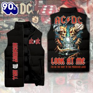 ACDC 2D Sleeveless Jacket Mery Christmas – Music Sleeveless Down Jacket