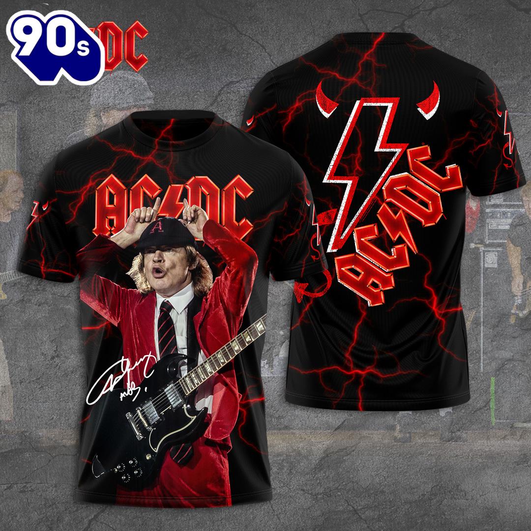 ACDC 3D Apparel New 2025 T-shirt Rock Music 3D Shirt ACDC 3D Apparel New 2025 T-shirt Rock Music 3D Shirt