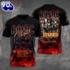ACDC 3D Apparel Summer 2025 Shirt Rock Music 3D Shirt