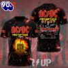 ACDC 3D Apparel  T-shirt, Outfits Summer Rock Music 3D Shirt