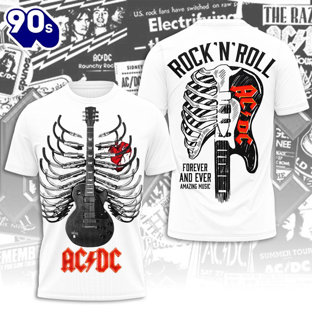ACDC 3D Apparel  T-shirt Tee Rock Music 3D Shirt ACDC 3D Apparel  T-shirt Tee Rock Music 3D Shirt