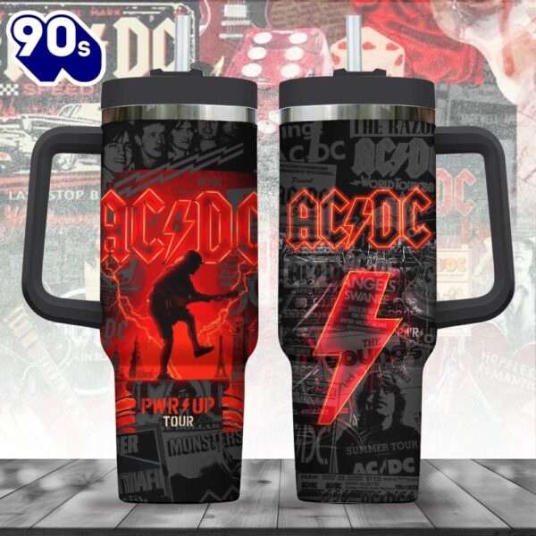 ACDC 40oz Stanley Tumbler Gift For Man And Women