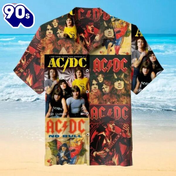 ACDC Band with Albums Hawaiian Shirt