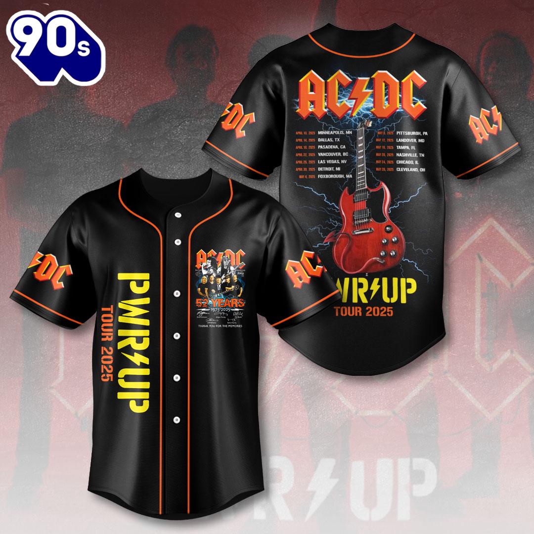 ACDC Baseball Jersey Gift For Fans ACDC Baseball Jersey Gift For Fans