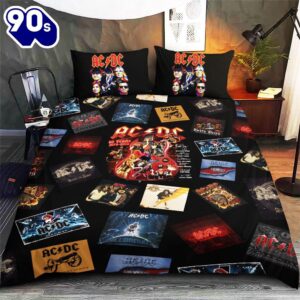 ACDC Christmas For Fans Bedding Set Decor Home