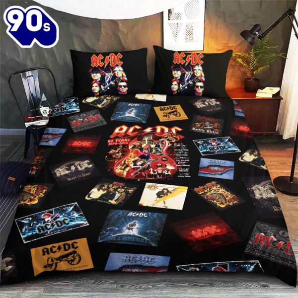 ACDC Christmas For Fans Bedding Set Decor Home