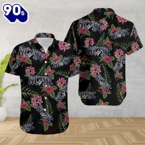 ACDC Floral Rock Hawaiian Shirt