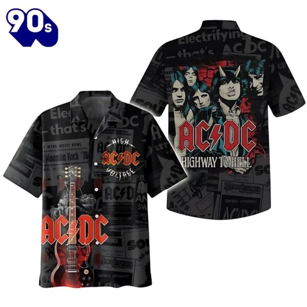 ACDC Hard Rock High Voltage Hawaiian Shirt