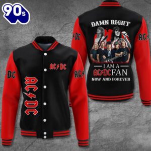 ACDC High Voltage Angus Young Men’s Varsity Jacket Gift Xmas