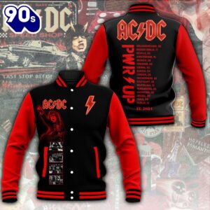 ACDC High Voltage Personalized Baseball Jacket Gift Xmas