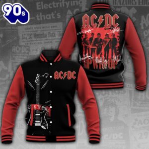 ACDC In Rock We Trust Men’s Varsity Jacket Gift Xmas