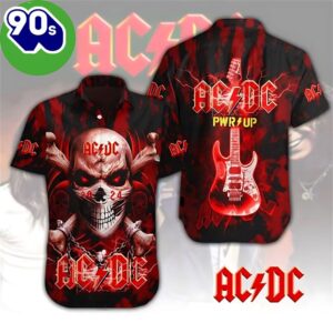 Ac&Dc Merch Art Flowers Pattern…