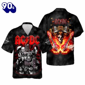 Ac&Dc Merch Art Guitar Shape…