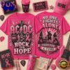 ACDC No One Fights Alone Rock For Hope Breast Cancer Awareness Shirt , Viral 3D Music Tee