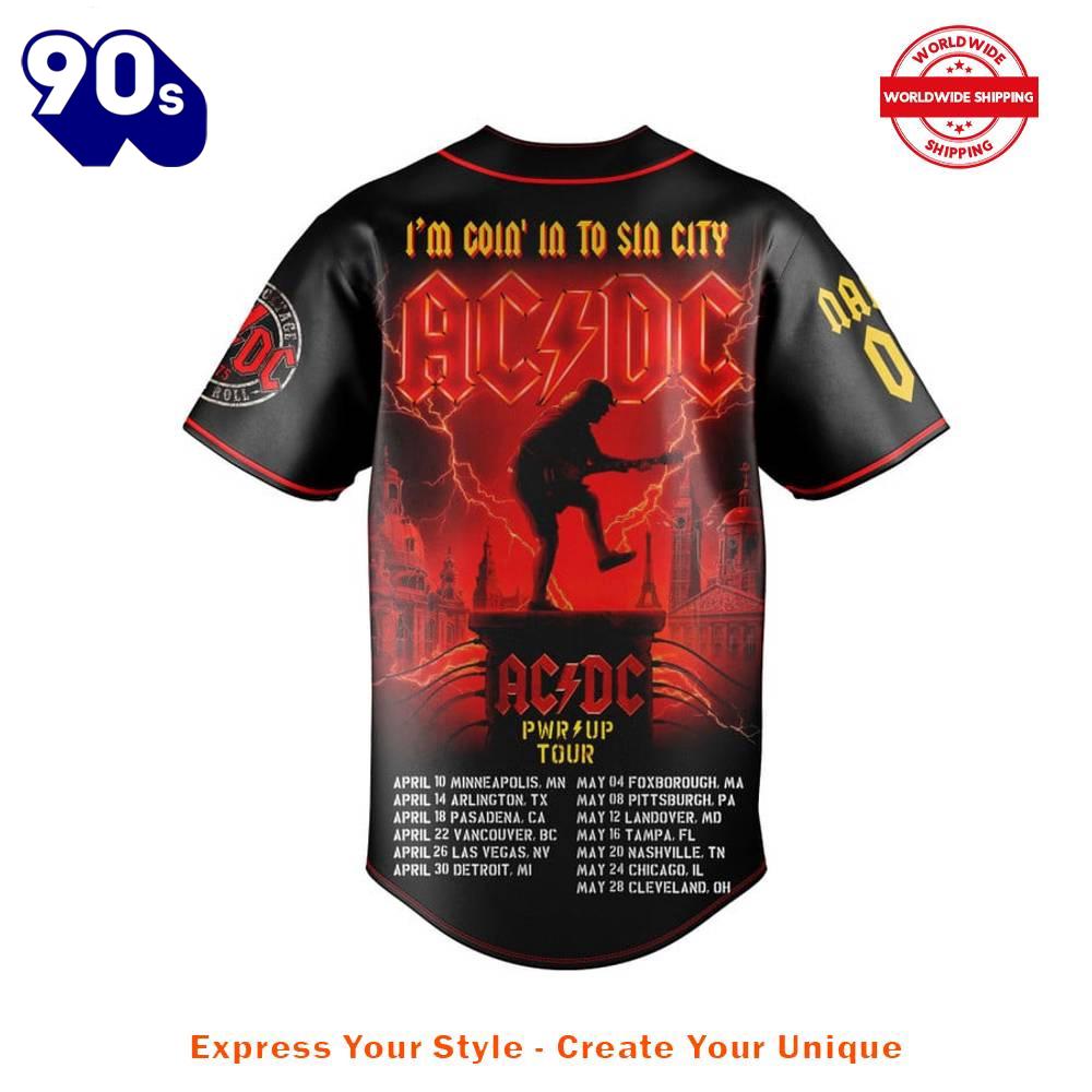 ACDC Power Up Tour 2025 Baseball Jersey ACDC Power Up Tour 2025 Baseball Jersey