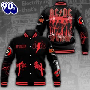 ACDC PWR Up 2024 Music Varsity Jacket Gift Xmas