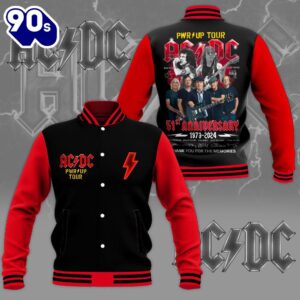 ACDC PWR Up Tour 1974 -2024 Varsity Jacket Gift Xmas