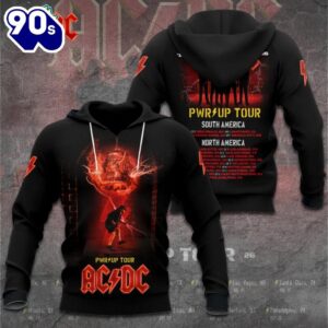 ACDC PWR UP Tour 2026 Back Print Dates Unisex Hoodie