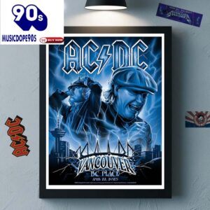 ACDC PWR Up Vancouver Tour British Columbia Canada At BC Place On April 22 2025 Angus And Brianwork Canvas