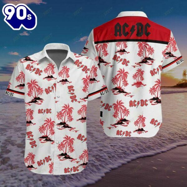Acdc Red Hawaiian Shirt