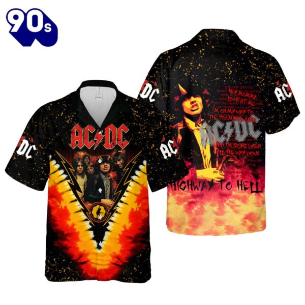 ACDC Rock Legends Collage Hawaiian Shirt