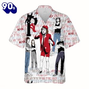 ACDC Rocking Skeleton Hawaiian Shirt
