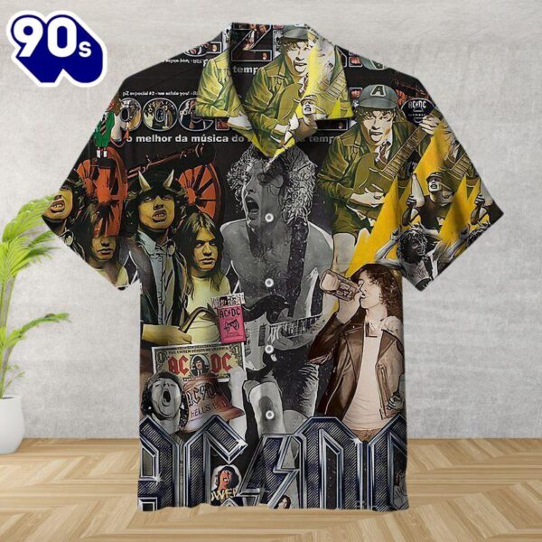 ACDC Skull Bandana Hawaiian Shirt