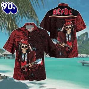 ACDC Skull Rocker Hawaiian Shirt