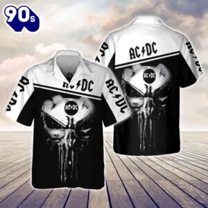 ACDC Skull Strike Monochrome Hawaiian…