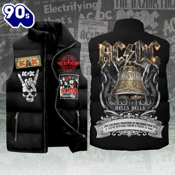 ACDC Tour 2024 Sleeveless Jacket – Music Sleeveless Down Jacket