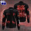 ACDC Tour Music Black Red Varsity Jacket Gift Xmas