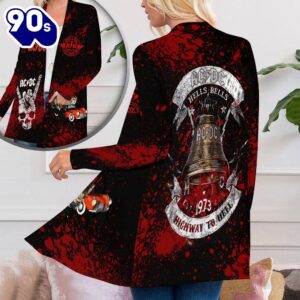 ACDC Women’s Patch Pocket Cardigan For Fans
