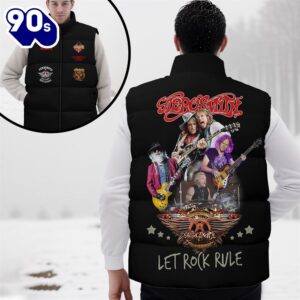 Aerosmith Band Music 2D Sleeveless Jacket – Music Sleeveless Down Jacket
