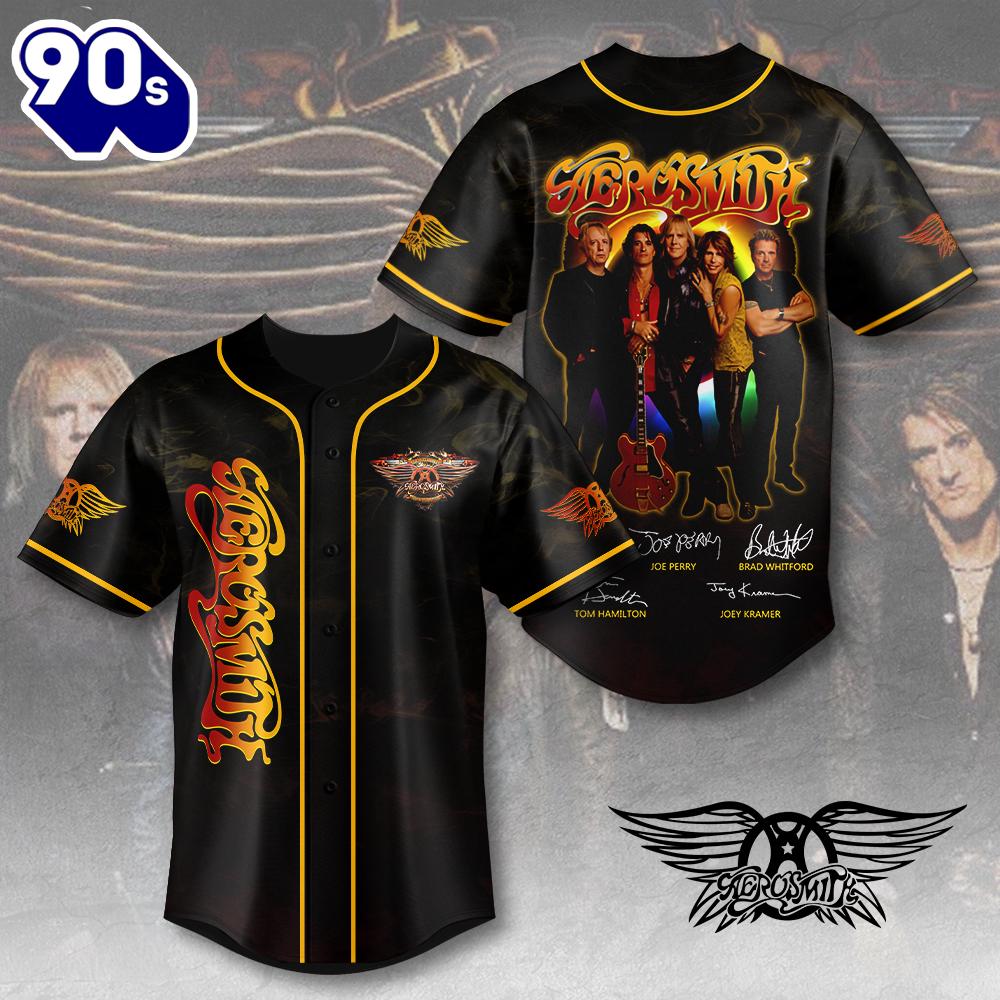 Aerosmith Baseball Jersey Gift For Fans Aerosmith Baseball Jersey Gift For Fans