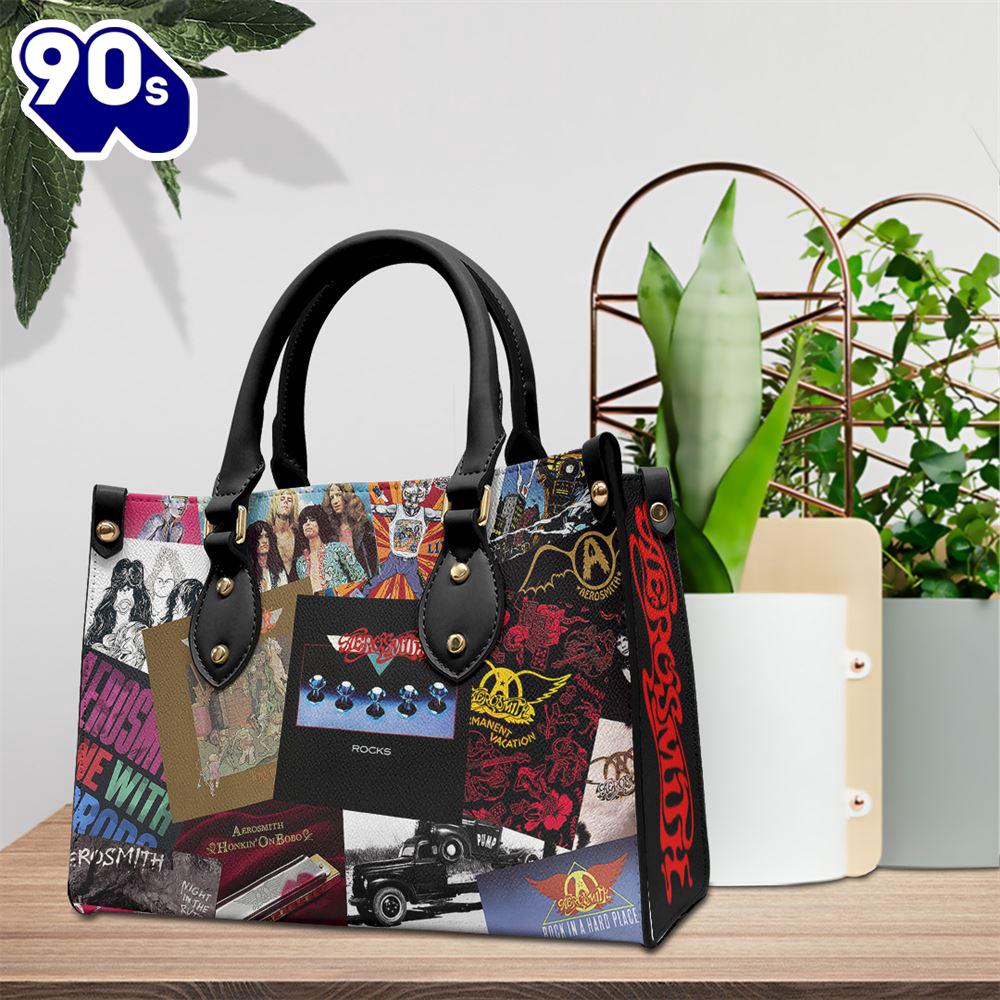Aerosmith Tour Music 2024 Leather HandBag Gift For Christmas Aerosmith Tour Music 2024 Leather HandBag Gift For Christmas